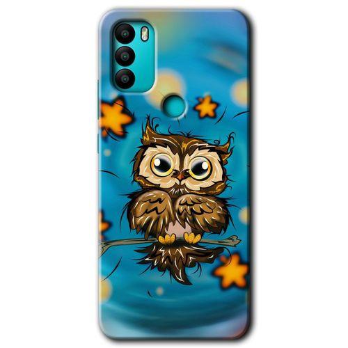 General Mobile GM 21 Plus HD Baskılı Kılıf + 9D Tam Ekran Koruyucu - Owl Bird Stars