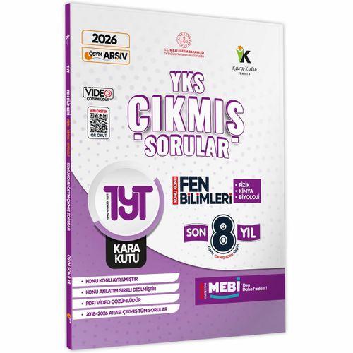 2026 YKS-TYT Tüm Dersler Çıkmış Soru Bankası Kara Kutu 4lü Set Konu Konu Son 8 Yıl Video/PDF Çözümlü