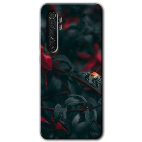 MRCİLETİSİM Xiaomi Mi Note 10 Lite Kılıf HD Desen Baskılı Arka Kapak + Temperli Cam - Avcı Arı