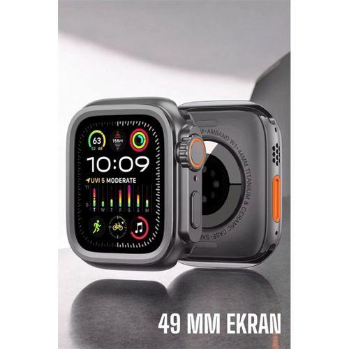 45 Mm Gri Kasa Ultra Akıllı Saat Sesli Görüşme, Sağlık Takibi, Suya Dayanıklı