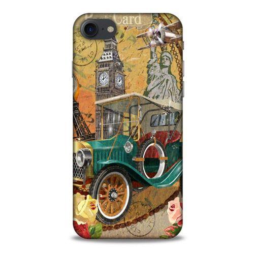 Retro (37) Desen Silicone Cover Renkli Apple Iphone 7 Kılıf