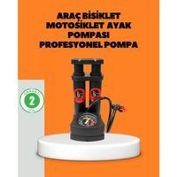 Ayaklı Bisiklet Pompası Basınç Göstergeli Çok Amaçlı