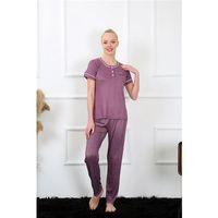 Kadın Mürdüm Kısa Kol Pijama Takım