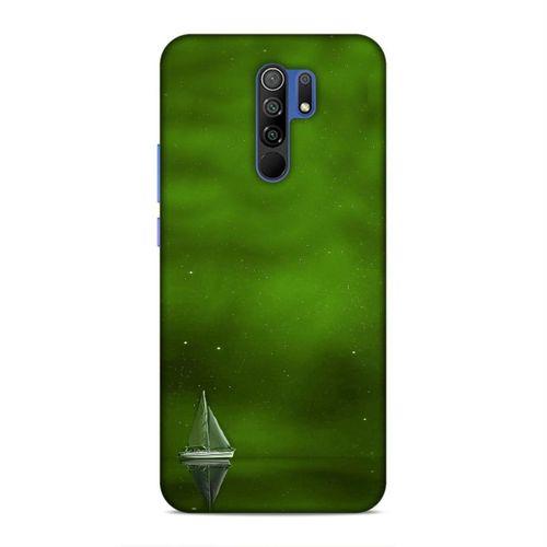 Xiaomi Redmi 9 Kılıf Yesil Gemi Arka Kapak Silikon Koruma Full Koruyucu