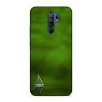 Xiaomi Redmi 9 Kılıf Yesil Gemi Arka Kapak Silikon Koruma Full Koruyucu