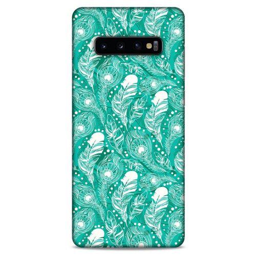 Samsung Galaxy S10 Plus Kılıf Desenli Özel Seri Tüyler (45) Liquid Air Kılıf