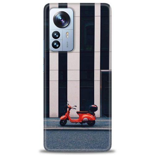 Xiaomi Mi 13 Lite Kılıf HD Baskılı Kılıf - Kırmızı Motor + Tam Ekran Koruyucu