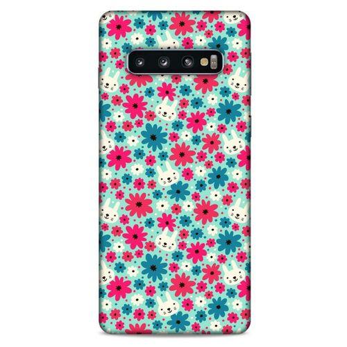 Lopard Samsung Galaxy S10 Uyumlu Kılıf Kediler (3) Kapak Çiçek ve Kedi