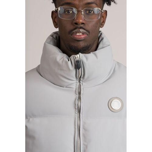 Slimfit Dik Yaka Elyaf Dolgulu Fermuar Kapamalı Şişme Mont