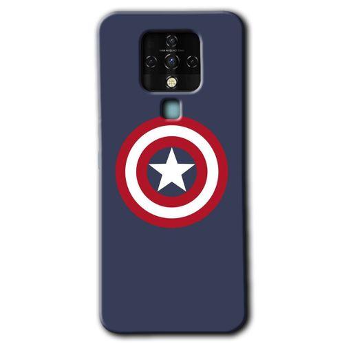 MRCİLETİSİM Tecno Camon 16 Kılıf HD Desen Baskılı Arka Kapak+Temperli Cam - Captain!