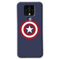 MRCİLETİSİM Tecno Camon 16 Kılıf HD Desen Baskılı Arka Kapak+Temperli Cam - Captain!