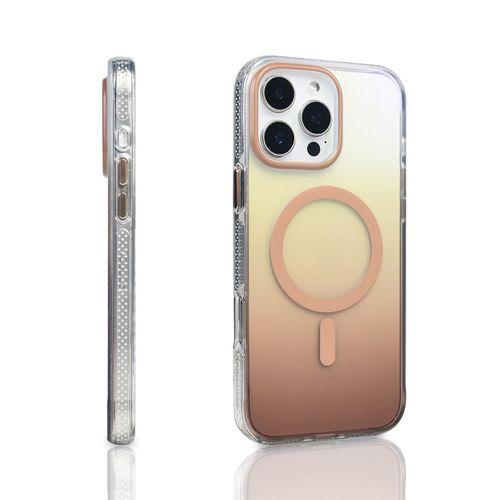 Apple iPhone 16 Pro Max Kılıf M-safe Şarj Özellikli Transparan Renk Geçişli Zore Toros Kapak