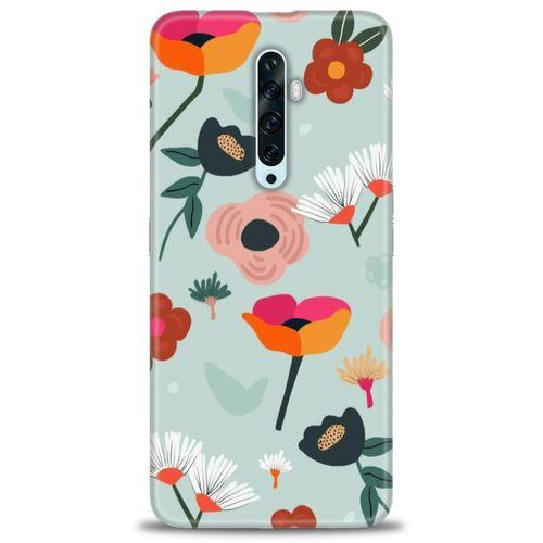 Oppo Reno 2Z Kılıf HD Baskılı Kılıf - Çiçekli Dallar + Tam Ekran Koruyucu