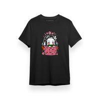 Demon Slayer Anime Cute Nezuko Siyah Kısa kol Erkek Tshirt