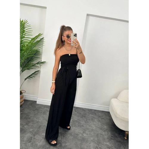 Lucky Life Kadın Sandy Kumaş Starplez Bluz Ve Palazzo Pantolon Ikili Takım