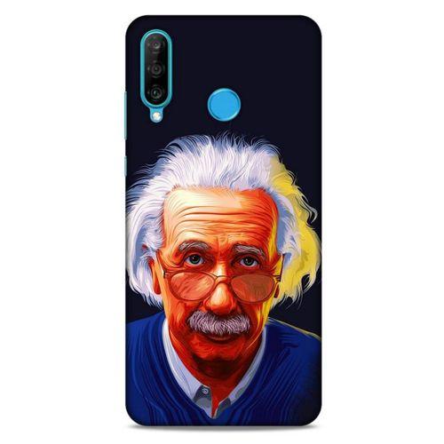 Huawei P30 Lite Kılıf Almanya (37) Silicone Cover Einstein