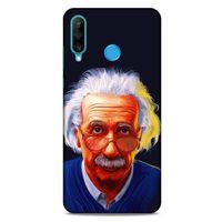 Huawei P30 Lite Kılıf Almanya (37) Silicone Cover Einstein