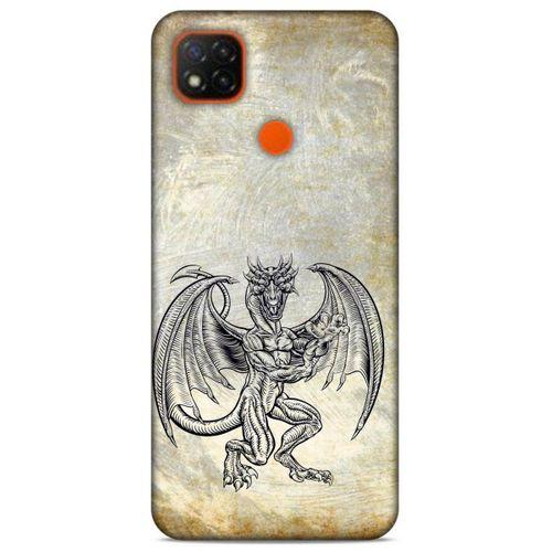 Lopard Xiaomi Redmi 9C Uyumlu Kılıf Tattoo's (30) Silicone Case Şeytan Ejderha