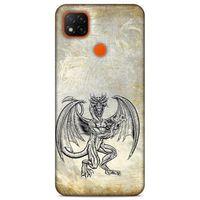 Lopard Xiaomi Redmi 9C Uyumlu Kılıf Tattoo's (30) Silicone Case Şeytan Ejderha