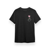 Kpop Korean Finger Heart Siyah Kısa kol Erkek Tshirt