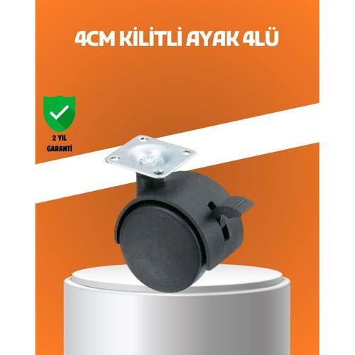 Kilitli Mini Tekerlek Ayak 4 Cm 4’lü Set