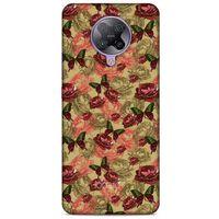 Xiaomi Poco F2 Pro Kılıf Kelebek Etkisi (39) Liquid Crystal Kılıf Turuncu Yeşil