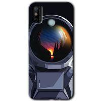 Tecno Spark 6 Go HD Baskılı Kılıf + 9D Tam Ekran Koruyucu - Astronot