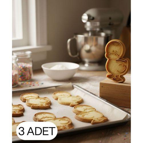 5Li Sevimli Civciv Şekillendirici Kalıp Kurabiye Hamur Kesici Oyun ve Şeker Hamuru Seti