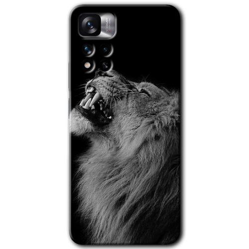 Redmi Note 11 Pro Plus 5G Kılıf HD Desen Baskılı Arka Kapak - Lion + Kırılmaz Cam