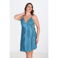 Büyük Beden Dantel İşlemeli Saten Gecelik