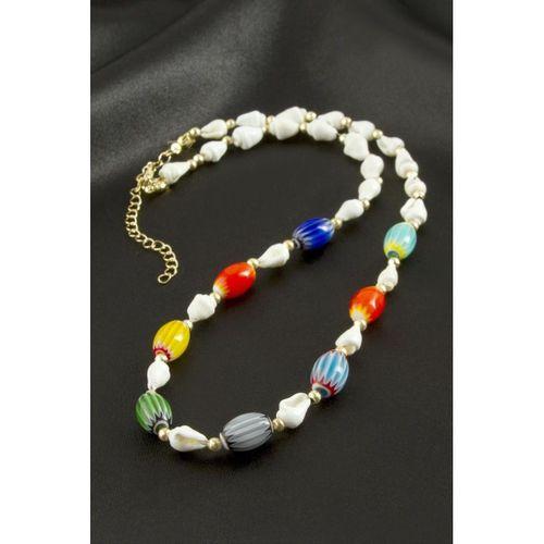 Deniz Kabuğu Cam Boncuk Kolye