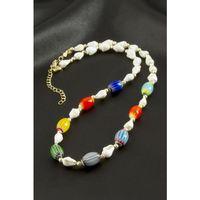 Deniz Kabuğu Cam Boncuk Kolye