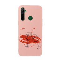 Realme 5i Spilled Wine Premium Silikonlu Telefon Kılıfı