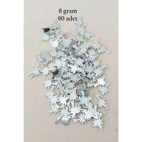 Oya Abiye Bileklik Kolye Pleksi Metalik Plastik Pul Gümüş Renk 8 gram 90 adet - BNC506