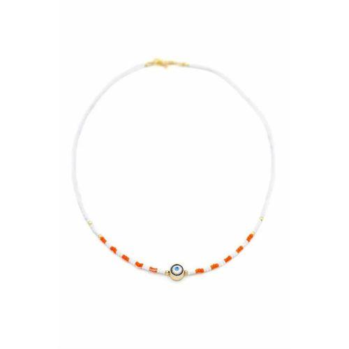 Boncuk Göz Kolye - Beyaz