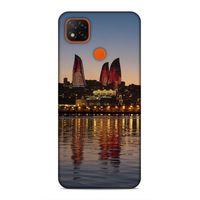 Xiaomi Redmi 9C Uyumlu Kılıf Azarbaijan (28) Arka Kapak Alov Kuleleri