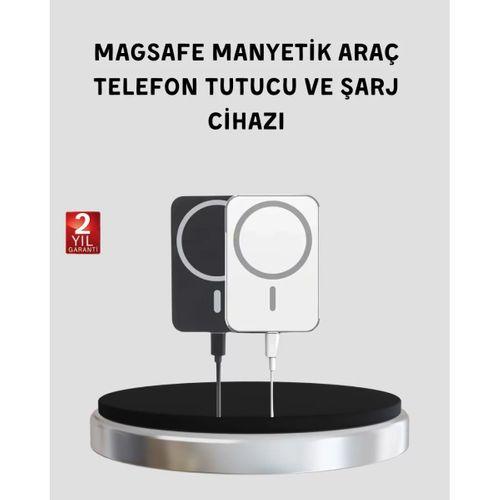 Magsafe Uyumlu Kablosuz Powerbank – Güçlü Mıknatıs, Hızlı Şarj, Kompakt Tasarım