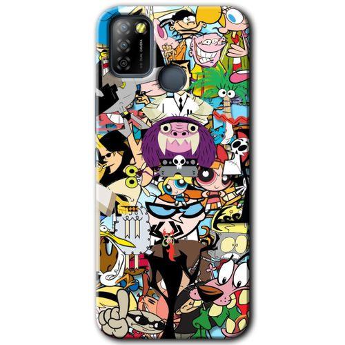 İnfinix Smart 5 Kılıf HD Desen Baskılı Arka Kapak - Süper Çizgi Kahramanlar