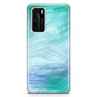 Huawei P40 Kılıf Yeşiller Arka Kapak Koruma Desenli Full Koruyucu