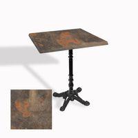 Dockers Çipa 1004 Döküm Ayak Kare Masa 80X80 cm - (Werzalit, Wermodin ve Allzalit Tabla) - Metalic Oxid 1