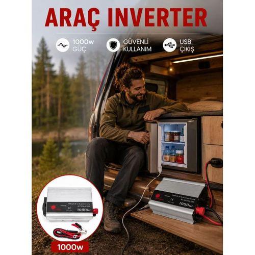 1000 Watt Oto İnvertör Elektrik Dönüştürücü Ev Tipi Priz