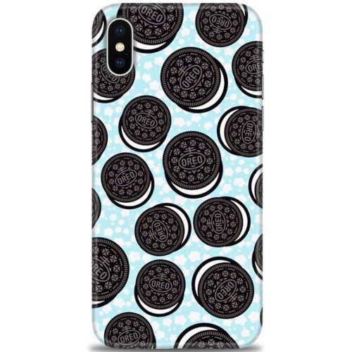 iPhone X Kılıf HD Baskılı Kılıf - Oreo + Tam Ekran Koruyucu