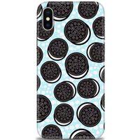 iPhone X Kılıf HD Baskılı Kılıf - Oreo + Tam Ekran Koruyucu