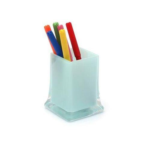 2 Adet Kalemlik Buz Mavi Renkli Ofis Gereci 6X6X10Cm 300Ml