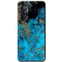 MRCİLETİSİM Huawei Nova 9 SE Kılıf HD Desen Baskılı Arka Kapak+Temperli Cam - Klas Mermer