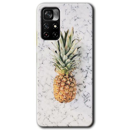 Redmi Note 11T Kılıf HD Desen Baskılı Arka Kapak - Ananas + Kırılmaz Cam