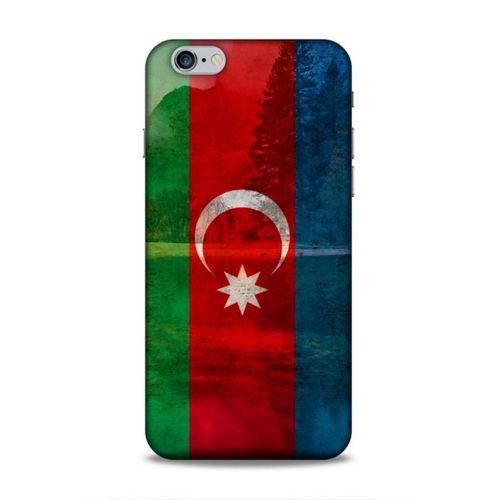 Apple Iphone 6S Plus Uyumlu Kılıf Azarbaijan (43) Thin Fit Kılıf Bayrak Manzara