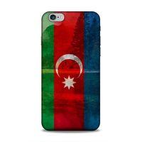 Apple Iphone 6S Plus Uyumlu Kılıf Azarbaijan (43) Thin Fit Kılıf Bayrak Manzara