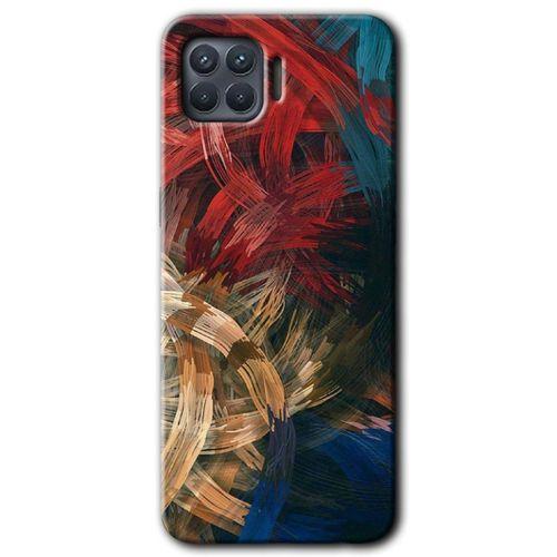 Potkal Hediye Fabrikası Oppo Reno 4 Lite Kılıf HD Desen Baskılı Arka Kapak - Karma Boyalar