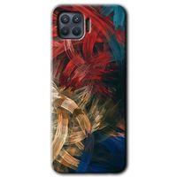 Potkal Hediye Fabrikası Oppo Reno 4 Lite Kılıf HD Desen Baskılı Arka Kapak - Karma Boyalar